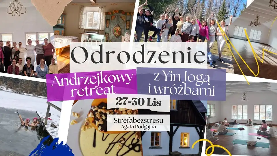 Andrzejkowy retreat z YIN jogą w uroczym Pustelniku Obrazek promujący wydarzenie