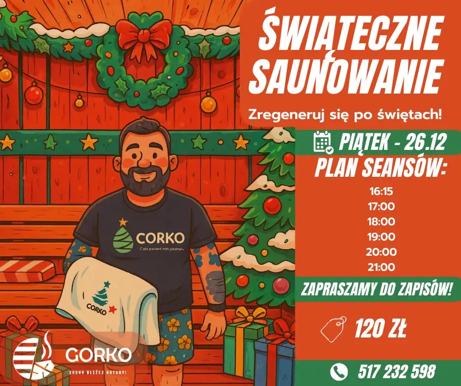 Świąteczne saunowanie Obrazek promujący wydarzenie