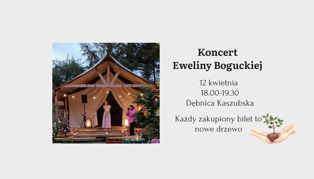 Koncert Eweliny Boguckie. Akcja Podaruj drzewo dla Wioski Kobiet Obrazek promujący wydarzenie
