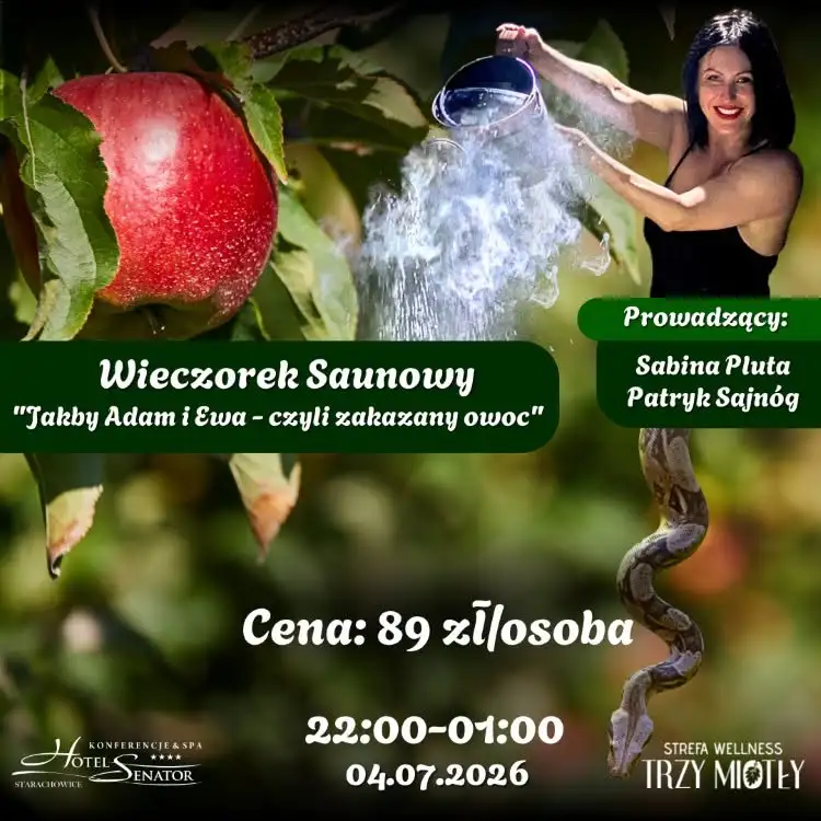 Wieczorek saunowy | "Jakby Adam i Ewa - czyli zakazany owoc" Obrazek promujący wydarzenie