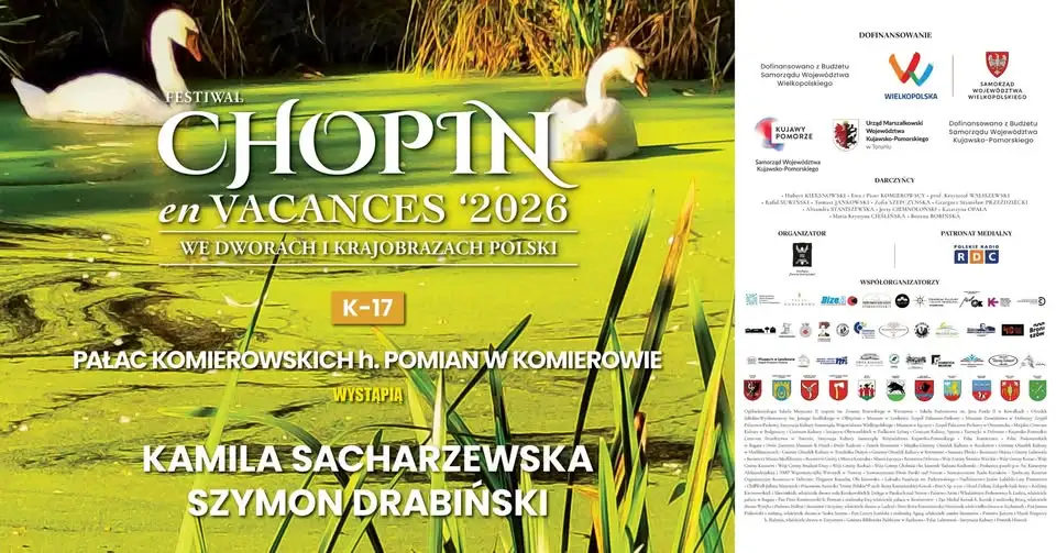 CHOPIN en VACANCES'2026_Koncert plenerowy K-17 Pałac w KOMIEROWIE, woj. kujawsko-pomorskie Obrazek promujący wydarzenie